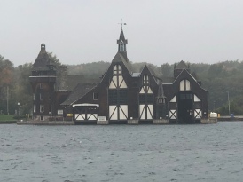 The castle is on Heart Island. This is the boathouse on the mainland